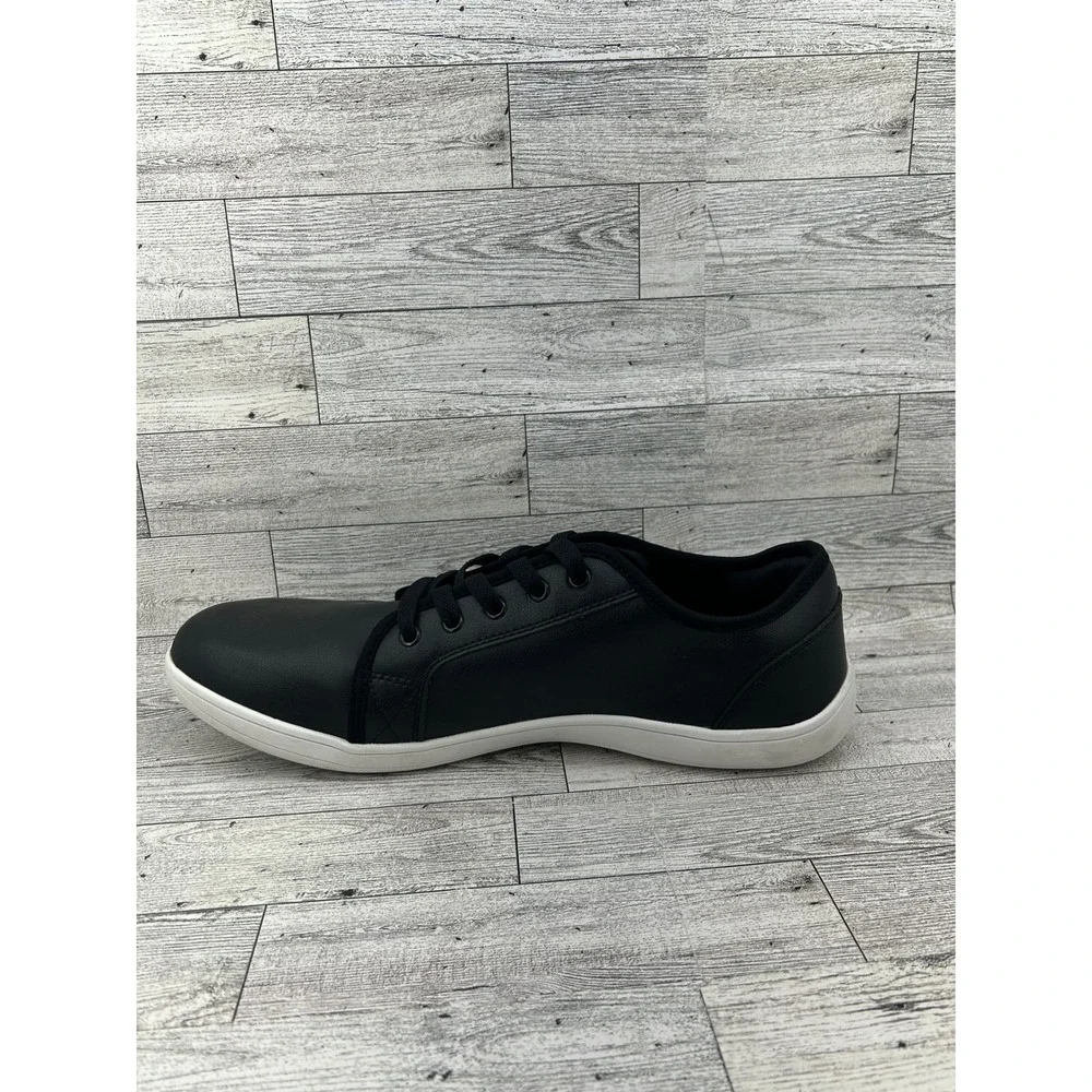 HobiBear Black Leather Lace Up Casual Sneakers Shoes Men Size‎ EU 47 US 13